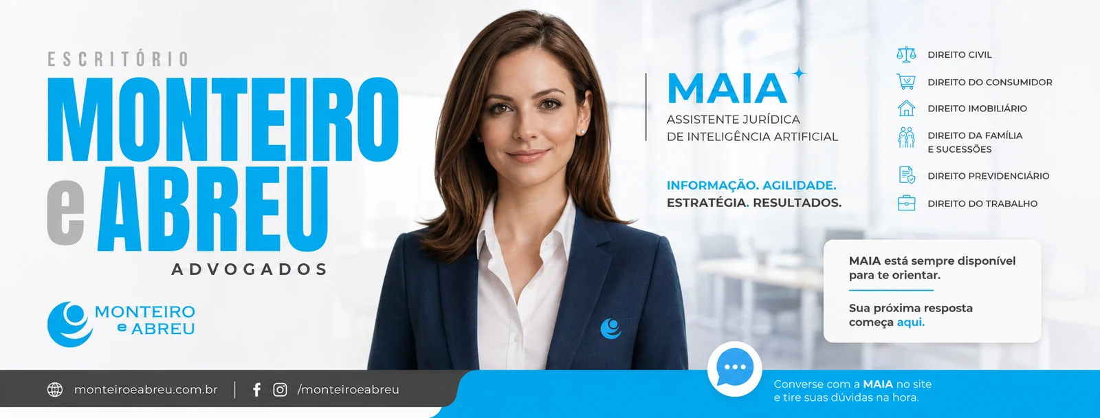 M.A.I.A. - Monteiro e Abreu Inteligência Artificial, assistente jurídica do Escritório Monteiro e Abreu Advogados